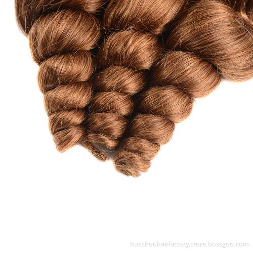 Single Donor High Quality Cheap Price Pure Cuticle Aligned Russian Virgin Remy Hair 1B 30 Loose Curly Hair Weft